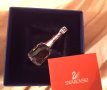 Swarovski с родий Бутилка шампанско Кристални спомени Подарък за Нова Година, снимка 3