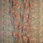 ELIE SAAB оригинална релефна дантела цвят корал и златно ламе, снимка 4