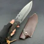 Висококачествен ловен нож 145х270, кожен калъф, снимка 8