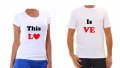 Тениски за влюбени , и за деца по дизайн на клиента, снимка 1 - Тениски - 32632092