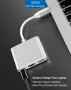 Зареждаща Станция 4K USB-C 3.0 3в1 Type-C към HDMI, USB 3.0 Адаптер и Сплитер , снимка 7