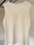 Копринен потник цвят екрю, снимка 8