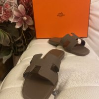 Чехли Ермес*н. 37-38*Hermès Beige Mastic Oran Sandal, снимка 5 - Чехли - 43717894