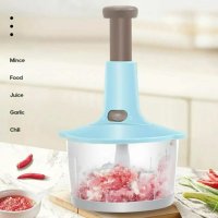 🤖 Кухненски робот-чопър с три остриета и ръчно предпазно заключване, снимка 9 - Аксесоари за кухня - 43202817