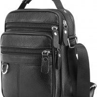 Нова Мъжка чанта през рамо Кожена Черна за Ежедневна работа Бизнес, снимка 3 - Чанти - 37284425