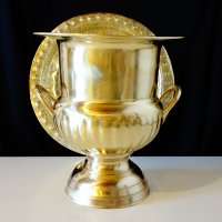 Английска ваза Ампир,шампаниера,месинг., снимка 3 - Антикварни и старинни предмети - 27919909