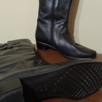 Дамски черни ботуши от естествена кожа, снимка 4 - Дамски ботуши - 43029094