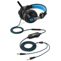 Слушалки с микрофон Sharkoon Rush ER2 Blue SH0027 Сини Геймърски слушалки Gaming Headset , снимка 2 - Слушалки за компютър - 15761828