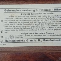Стар немски микрометър Hommel,DRP,1930г., снимка 5 - Антикварни и старинни предмети - 43414897