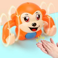 Бебешка играчка търкаляща се маймунка, дистанционно управление чрез пляскане, снимка 4 - Плюшени играчки - 43307956