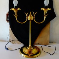 Настолна лампа от месинг с позлата 4.5 кг. , снимка 9 - Настолни лампи - 32473457