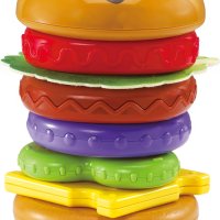 VTech Baby Бургер играчка за подреждане и сортиране с 6 парчета храна за малки деца, снимка 1 - Образователни игри - 43948674
