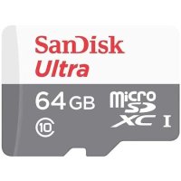 Карта памет SanDisk Ultra microSDXC, 64GB, 100MB/s Class 10 UHS-I + SD Адаптер, снимка 1 - Резервни части за телефони - 43436206