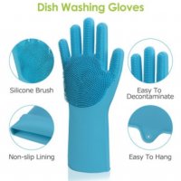 Магически силиконови ръкавици за миене на съдове Magic Brush, снимка 9 - Аксесоари за кухня - 33630396