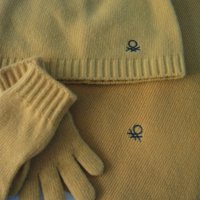 Детски зимен комплект - Benetton - 5-6 г., снимка 2 - Шапки, шалове и ръкавици - 32317293