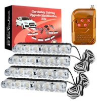 LED безжични предупредителни мигащи светлини аварийни блиц лампи 4 лед, снимка 5 - Аксесоари и консумативи - 43723261
