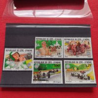 Пощенски марки чиста комплектна серия Ретро спортни коли Кот Ди Воар - 22529, снимка 1 - Филателия - 36654200