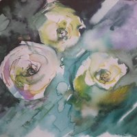 Картина: "Бели рози", снимка 2 - Картини - 33287357