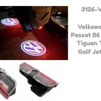 LED Плафони за вратa с лого за VW Volkswagen Passat B6 B7 B8 CC Tiguan Touareg Golf Jetta Polo, снимка 1 - Аксесоари и консумативи - 43670006