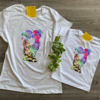 Комплект еднакви тениски за майка и дъщеря, комплект МАМА И АЗ, снимка 18 - Детски тениски и потници - 36898736