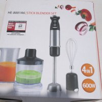 4 in1 Ел ръчен пасатор Food Processor Mixer Whisk Stainless Steel, снимка 3 - Чопъри и пасатори - 37733589