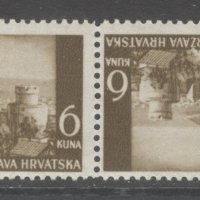Хърватия 1941 - Мi № 57 - тет-беш чиста, снимка 1 - Филателия - 44028230