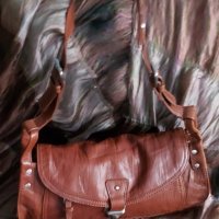 Винтидж чанта от естествена кожа / genuine leather handbag, снимка 18 - Чанти - 43360340