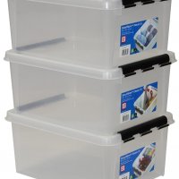 SmartStore кутия за съхранение Clipbox Smart Store Classic 15, 14 литра, прозрачен, снимка 3 - Кутии за съхранение - 36580531