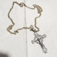 сребърен кръст разпятие Исус Христос, разпятие Христово, снимка 9 - Колиета, медальони, синджири - 32290893
