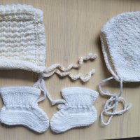 Продавам бебешки терлици и шапки акрил ръчно плетени  , снимка 7 - Бебешки шапки - 37780351