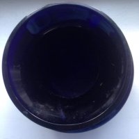 ✅руска ваза ,синя, кобалт, цветно стъкло, снимка 4 - Вази - 32420679