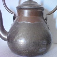 Стар чайник мед + месинг 2, снимка 3 - Антикварни и старинни предмети - 26880350