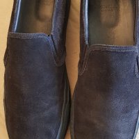 MONCLER Black/ Dark Blue Suede Slip-On Sneakers, снимка 5 - Мокасини - 35051249