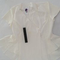 Дамска пеплум блуза в цвят екрю Colour Mist - 2XL, снимка 5 - Блузи с дълъг ръкав и пуловери - 43101835