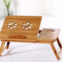 Дървена маса за лаптоп, снимка 1 - Части за лаптопи - 38577959