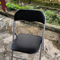 Комплект 6 стола згаваеми еко кожа Черен  от германия, снимка 2 - Столове - 44934311