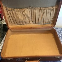 Стар ретро куфар - кожен, снимка 6 - Антикварни и старинни предмети - 44053042