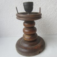 Нощна, настолна  антика -  дървена лампа - преработена, снимка 1 - Антикварни и старинни предмети - 39889065
