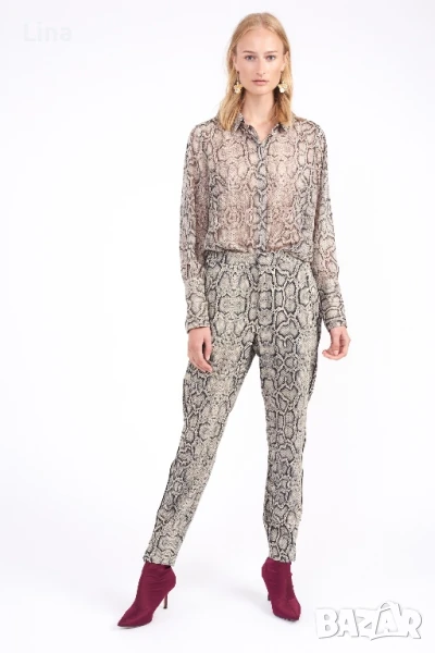 Дамски панталон змийски принт eu 44, снимка 1