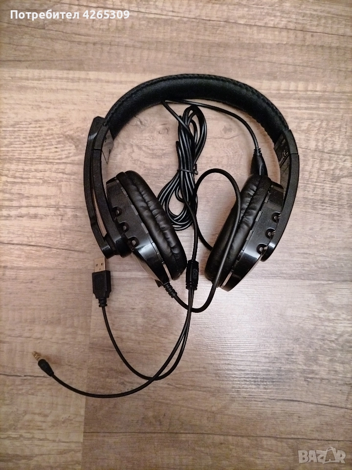 Слушалки i-JMB със сини светлини, снимка 1