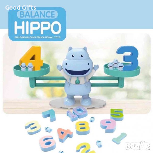 Образователна игра Везна с хипопотам, снимка 1