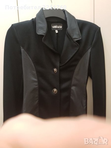 Сако от плат и кожа, снимка 1