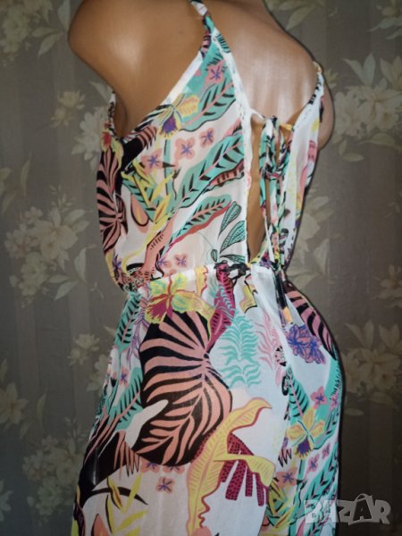 Only S, M -Гащеризон от шифон с тропически принт , снимка 1