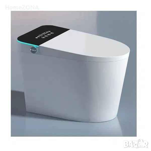Смарт тоалетна с биде Elite Pro, с функция подгрев и масаж, черен-бял, снимка 1