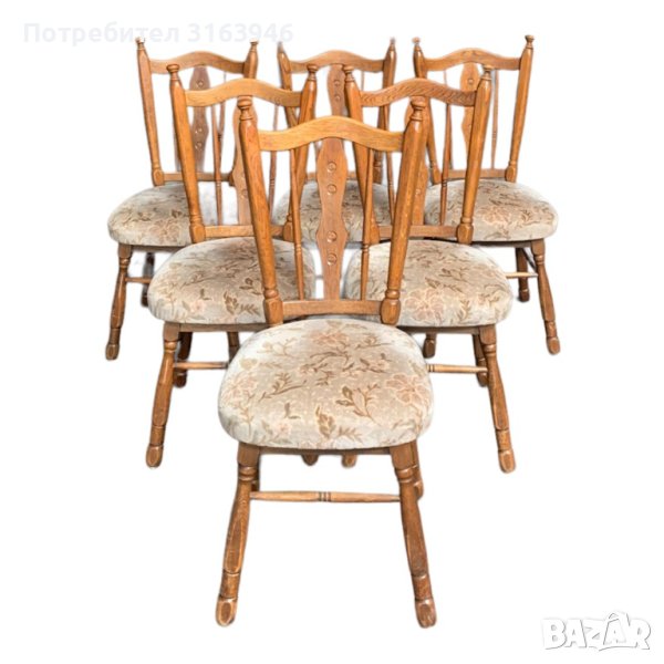 Дървени трапезни столове 6бр.комплект, снимка 1