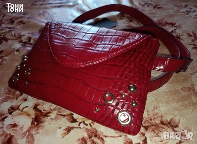 CAROLINE BISS Нова Кожена Дамска Чанта с Етикет, снимка 1