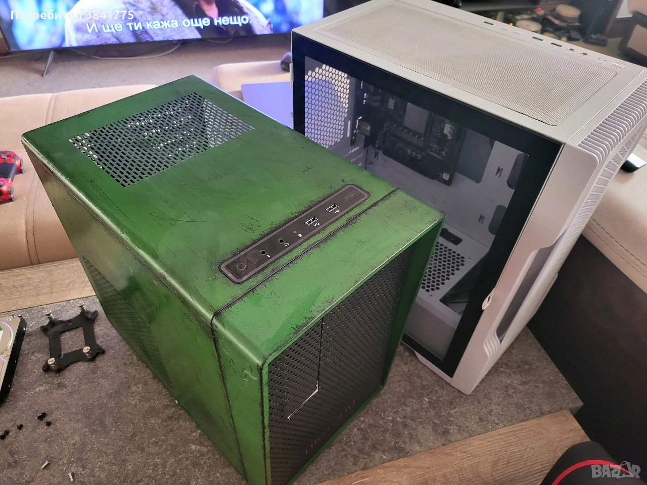 Две кутии, дъно, процесор, 6 плочки рам и захранване , снимка 1