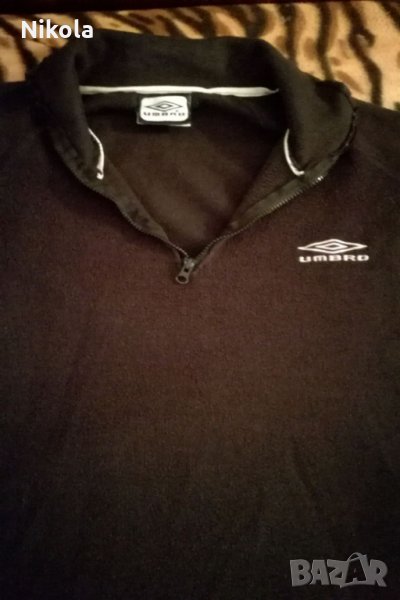 UMBRO/УМБРО-Голям Черен Памучен Полар-Пуловер !, снимка 1