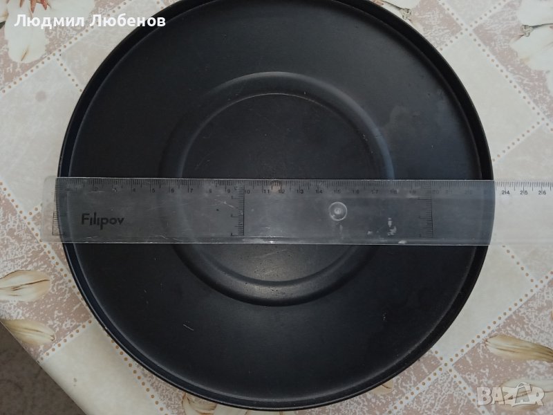 Платер 23,5см. метален за грамофон комплект с гума, снимка 1