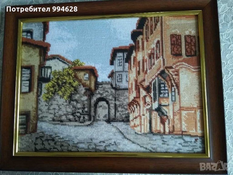 "Старият град"-комплект от 2 броя гоблени, снимка 1